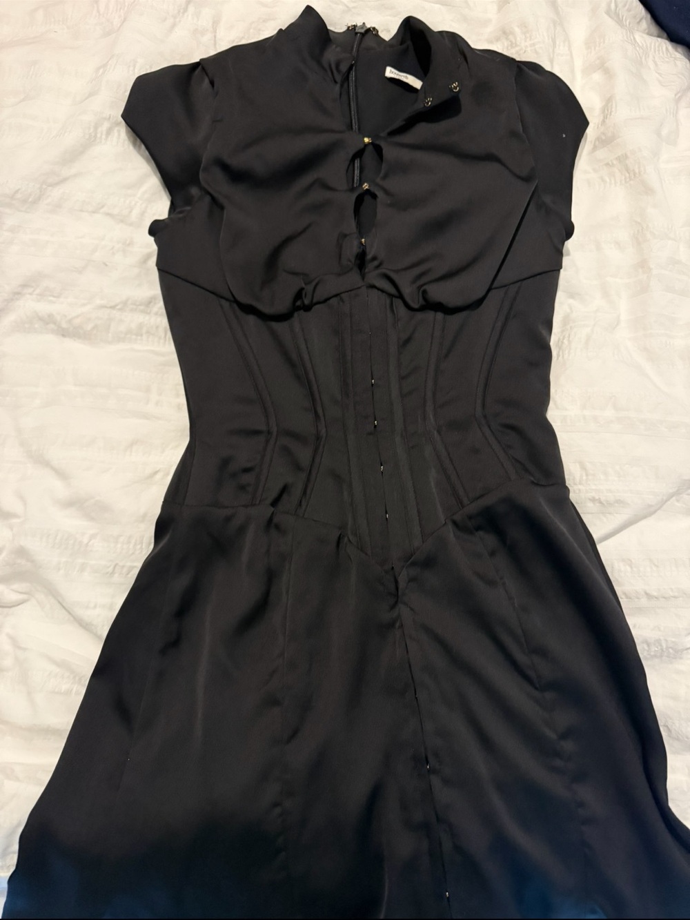 House of CB Black Women's Corset-Style Midi Dress